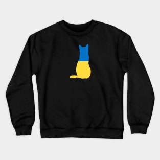 Ukraine Cat Flag Crewneck Sweatshirt